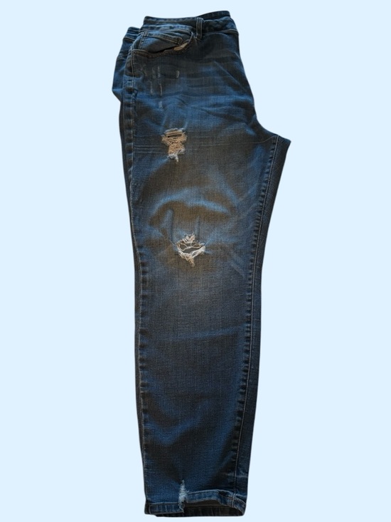 Encore Jeans Denim - Encore Jeans Plus Size 3XL Distressed Medium Wash Skinny Ankle Jeans